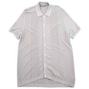 PJ Paul Jones  Men's Size XL Button-Up Textured Short Sleeve Stretch